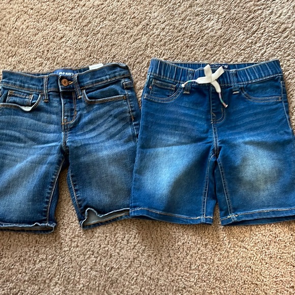 Girls set 2 denim shorts size 8-10 - Picture 1 of 9